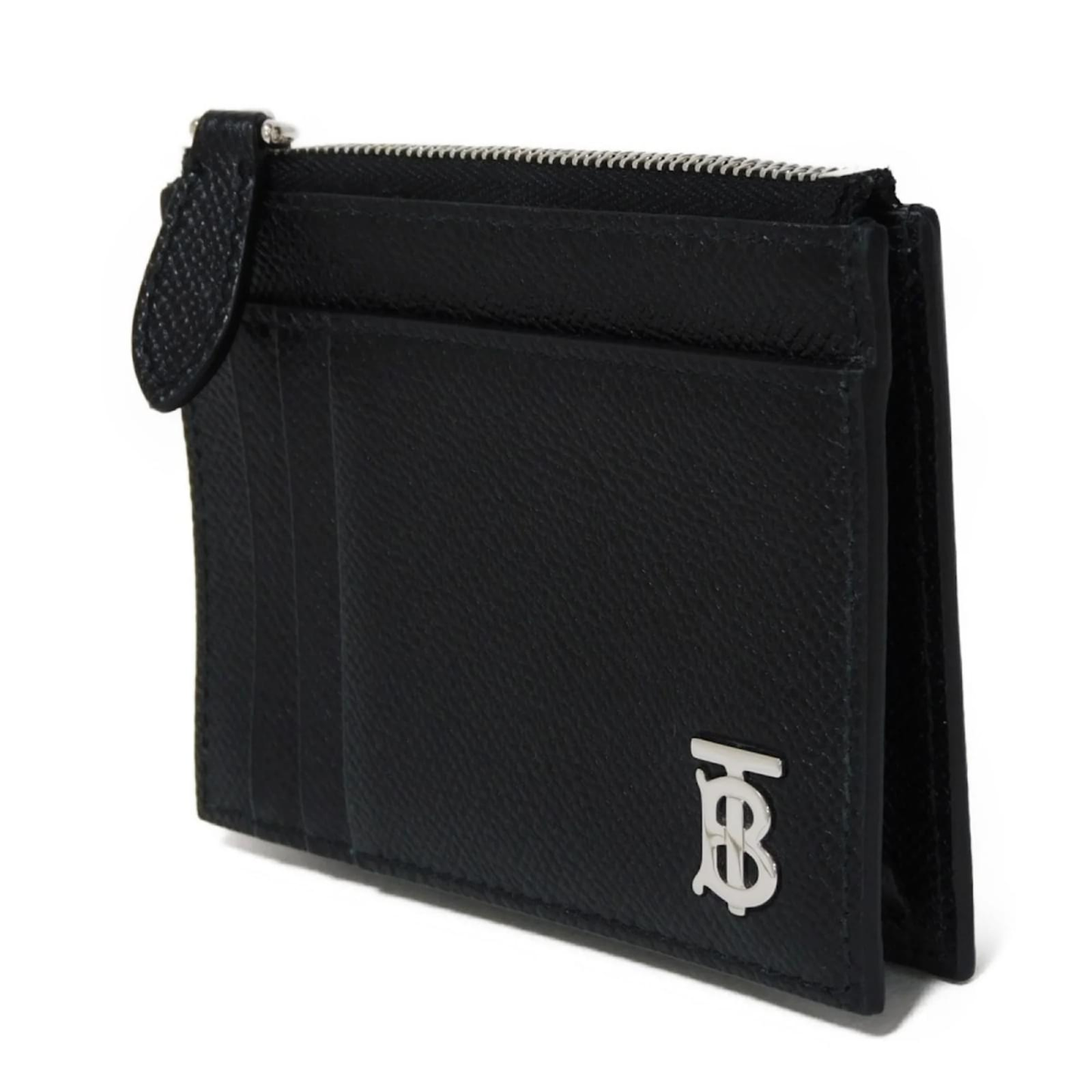 Burberry - TB Logo Leather Zip Card Holder