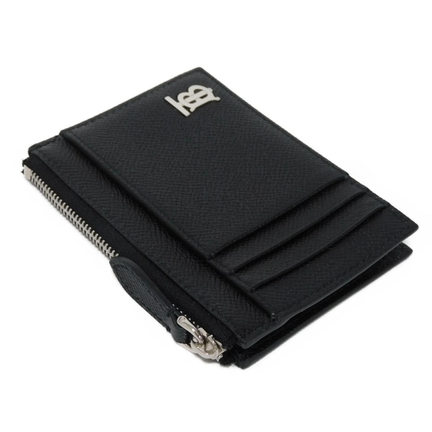 Burberry - TB Logo Leather Zip Card Holder