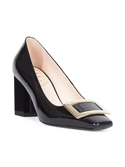 Roger Vivier - Belle Vivier 75MM Leather Buckle Pumps