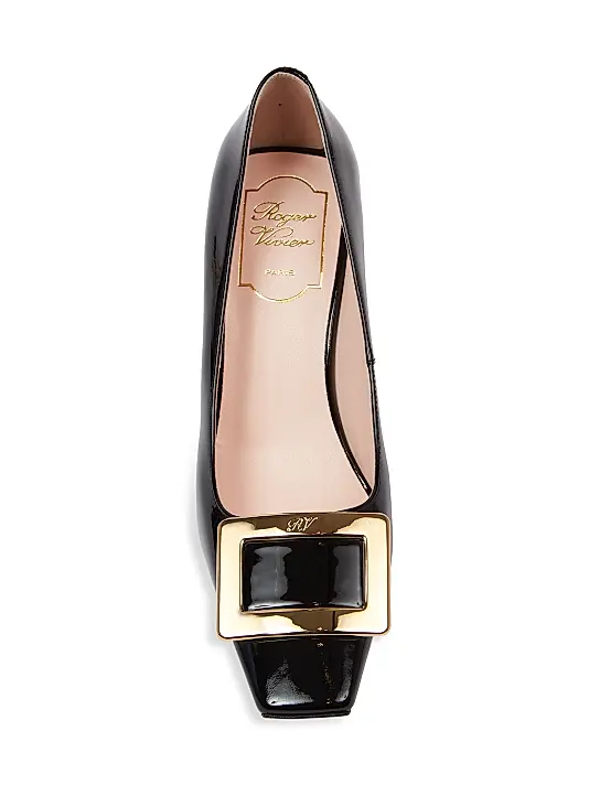 Roger Vivier - Belle Vivier 75MM Leather Buckle Pumps