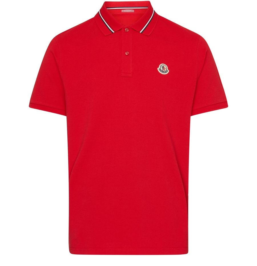 Moncler - Logo-Appliqué Cotton Polo Shirt with Collar Detail