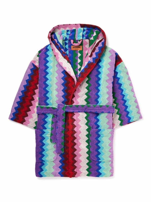 Missoni - Calista Cotton-Terry Jacquard Hooded Robe