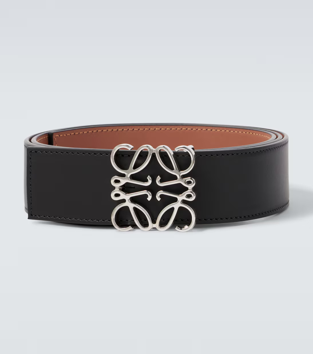 LOEWE - Anagram Embossed Reversible Leather Belt