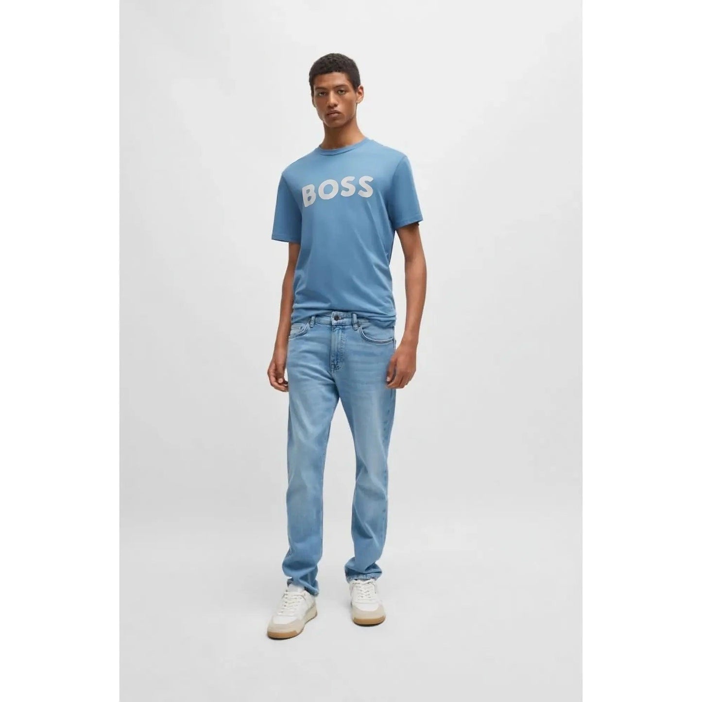 Hugo Boss - Cotton-jersey t-shirt with rubber-print logo