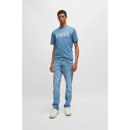Hugo Boss - Cotton-jersey t-shirt with rubber-print logo