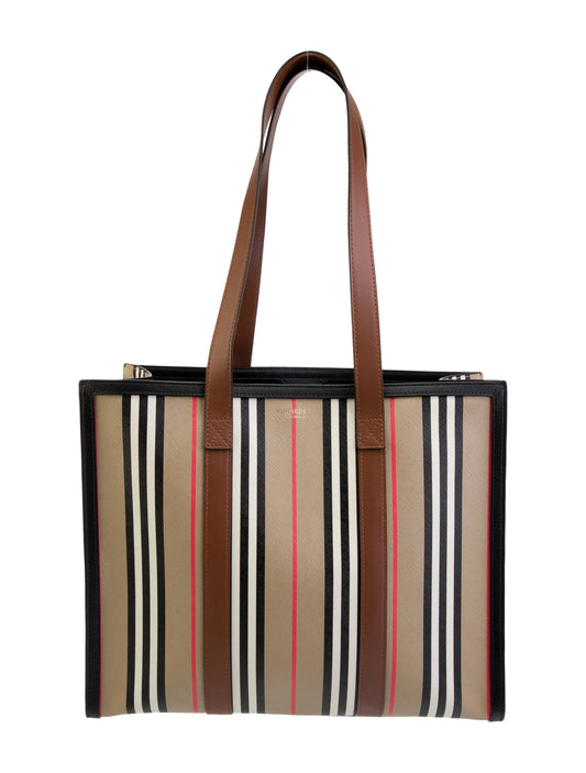 Burberry - Icon Stripe E-Canvas Tote Bag