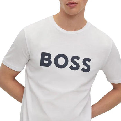 Hugo Boss - Cotton-jersey t-shirt with rubber-print logo