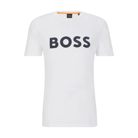 Hugo Boss - Cotton-jersey t-shirt with rubber-print logo