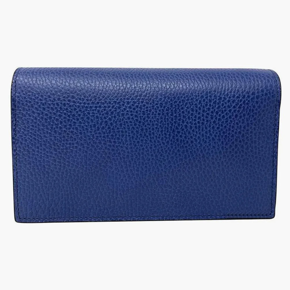 Gucci -  Two-Tone Leather Wallet and Chain