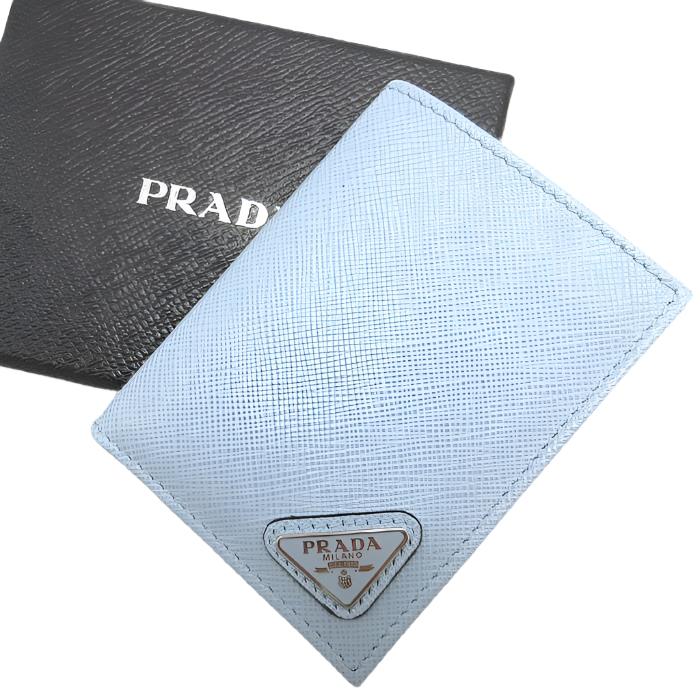 Prada - Leather SAFFIANO TRIANG/CELESTE