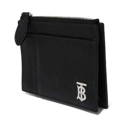 Burberry - TB Logo Leather Zip Card Holder