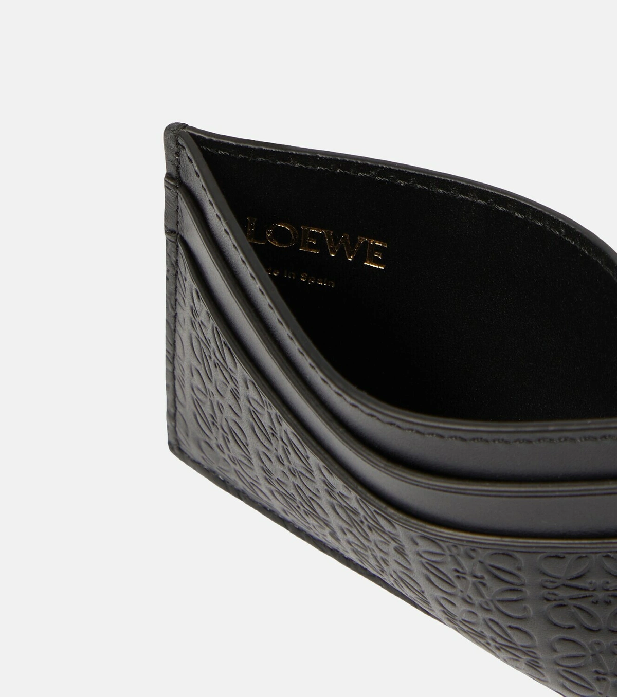 LOEWE - Repeat Debossed Leather Cardholder