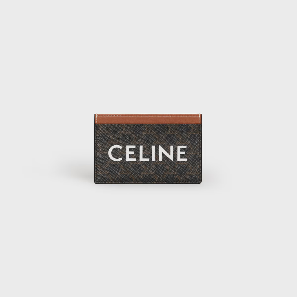 CELINE - Card Holder in Triomphe Canvas with Celine Print