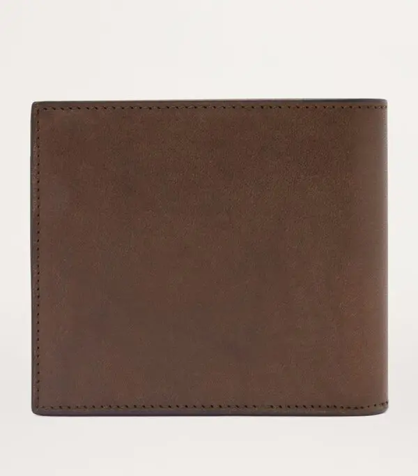 LOEWE - Bifold Debossed Branding Leather Wallet