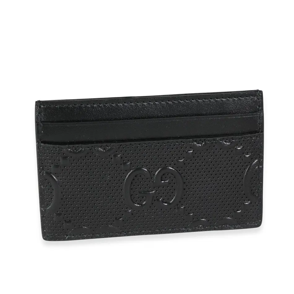 Gucci - GG Embossed Leather Card Holder