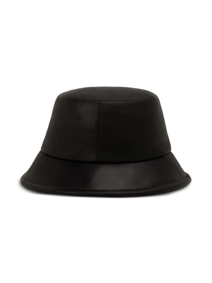 AMI Paris - Logo-Plaque Leather Bucket Hat