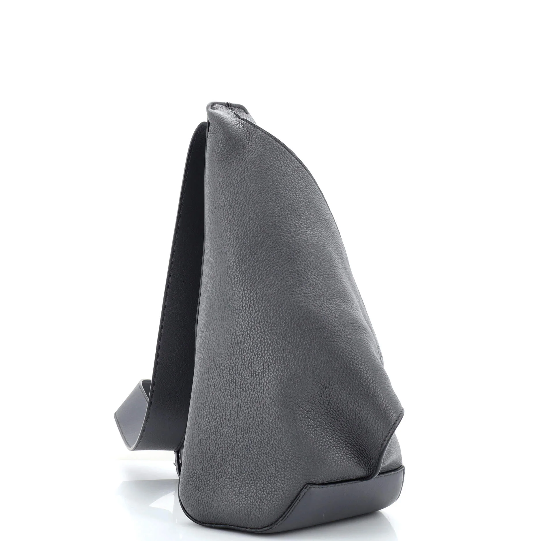 LOEWE - Anton Sling Grained Leather Anthracite