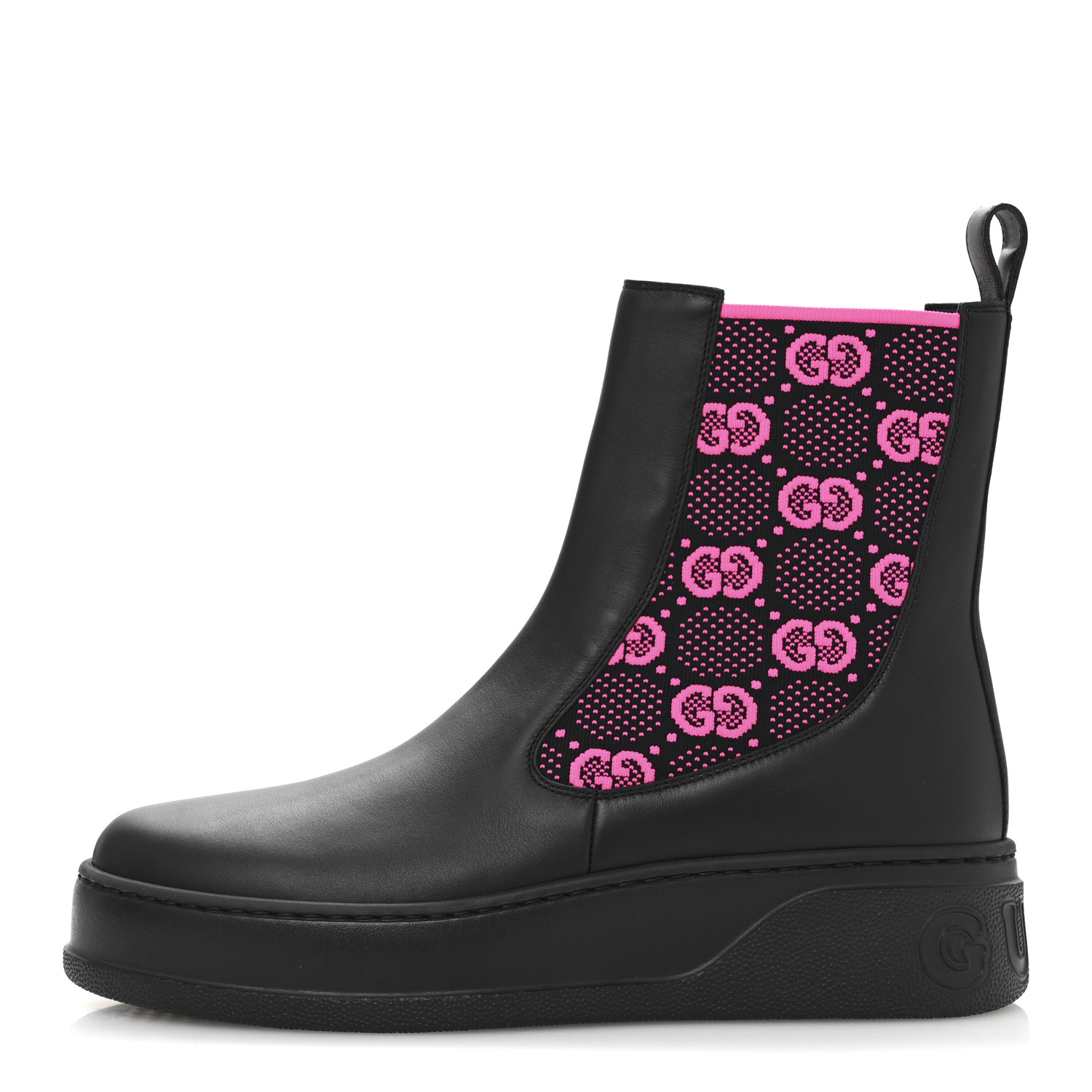 Gucci - Dali Soft Calfskin Technical Jersey Knit GG Monogram Ankle Boots