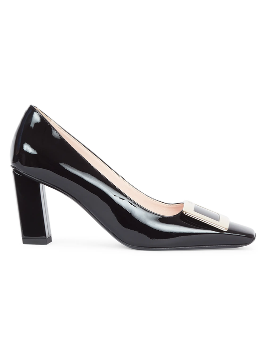 Roger Vivier - Belle Vivier 75MM Leather Buckle Pumps