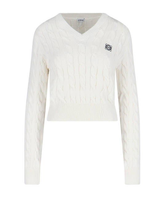Loewe  - Logo Crop Sweater