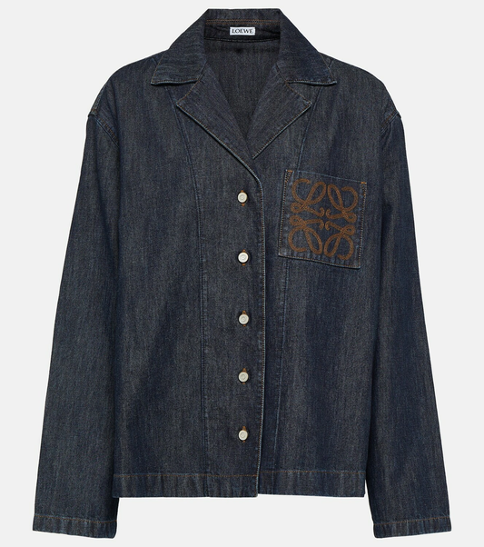 LOEWE - Anagram Embroidered Denim Jacket