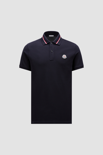 Moncler - Logo-Appliqué Cotton Polo Shirt with Collar Detail