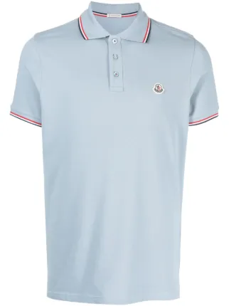 Moncler - Cotton-Piqué Polo Shirt with Stripes