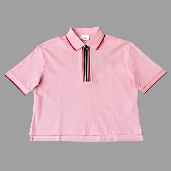 Burberry - Hazelton Stripe Cropped Polo Shirt