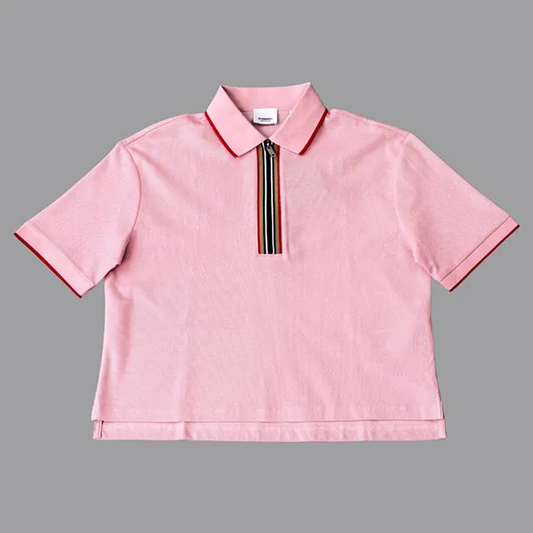 Burberry - Hazelton Stripe Cropped Polo Shirt