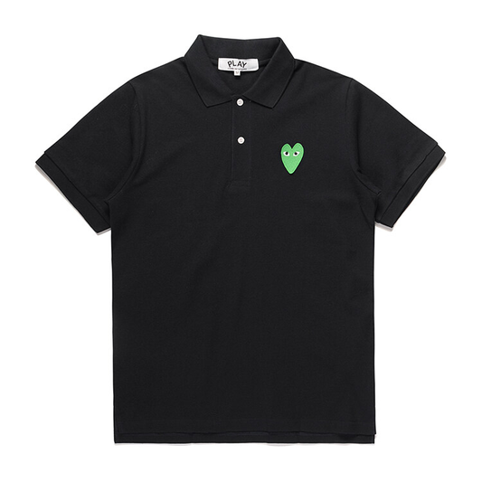 CDG - Polo Shirt Green Heart