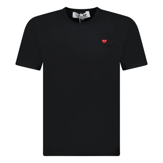 CDG - T-Shirt with Small Red Heart