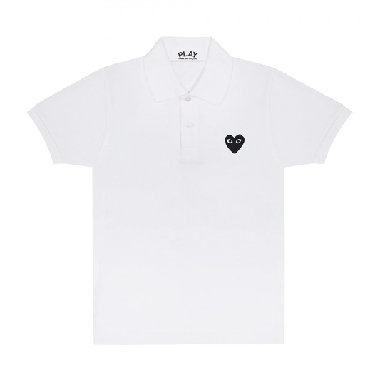 CDG - Polo Shirt Black Heart