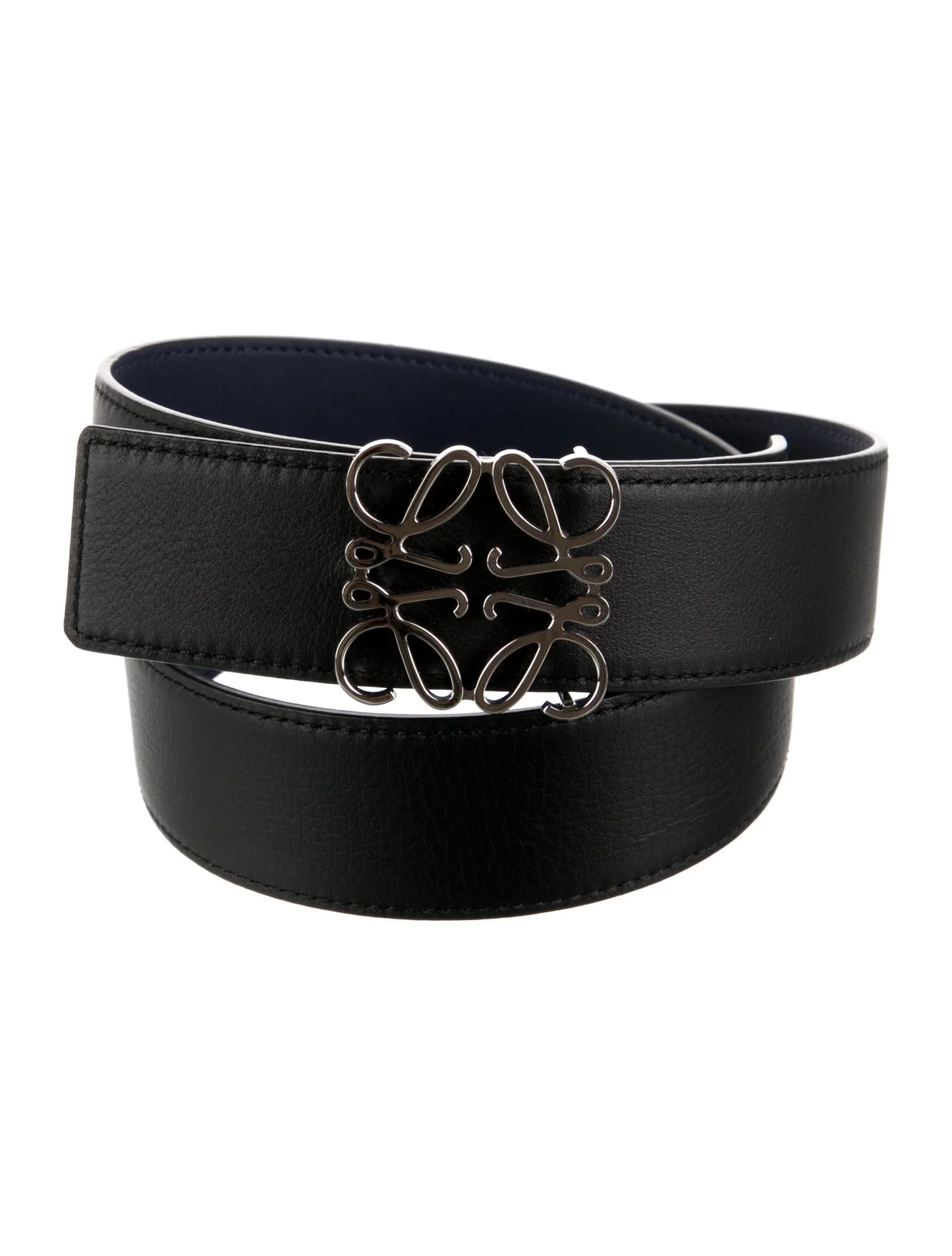 LOEWE - Anagram Embossed Reversible Leather Belt